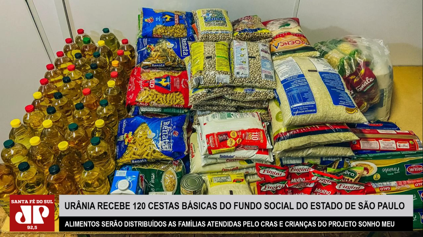 Prefeitura de Urânia recebe doação de 120 cestas básicas do governo do estado para famílias em situação de vulnerabilidade social