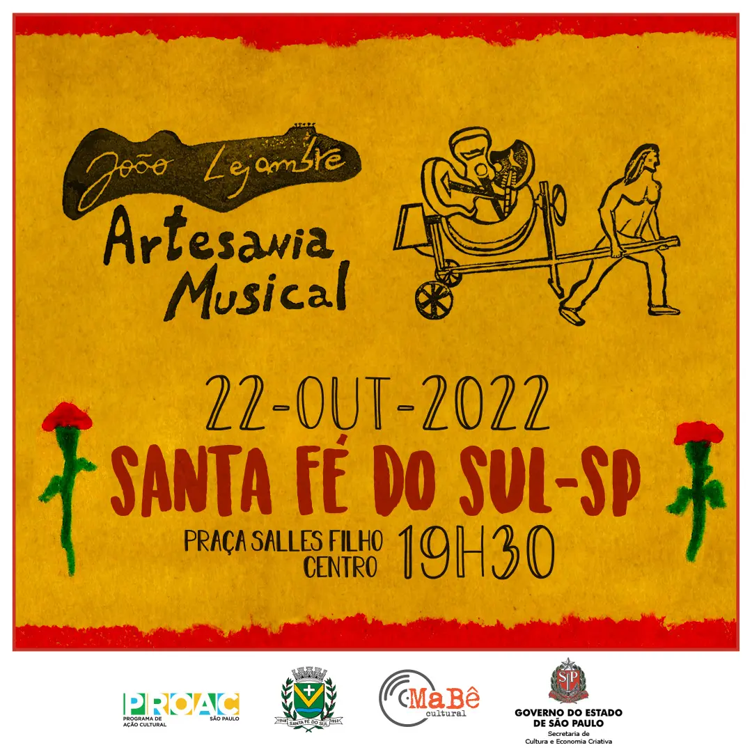 Santa Fé recebe espetáculo Artesania Musical com João Lejambre neste sábado