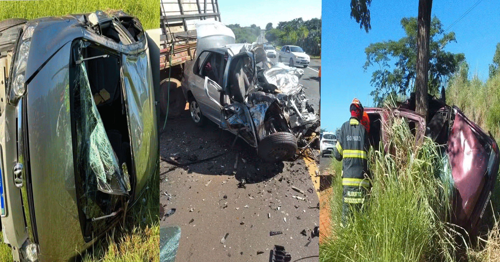 Final de semana é marcado por acidentes e pelo menos 3 mortes em rodovias do noroeste paulista