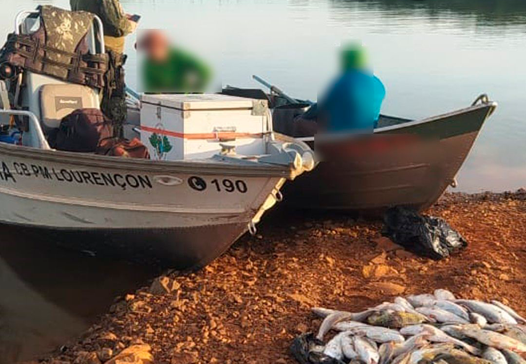 Pescadores são flagrados armando redes irregulares em Santa Clara d’Oeste
