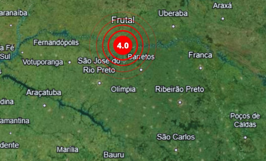 VÍDEO: Frutal, no interior de Minas Gerais, registra dois tremores de terra em menos de 11 minutos