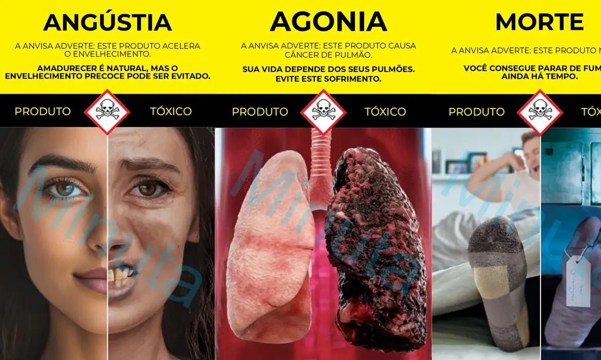 Anvisa apresenta novas imagens para embalagens de produtos derivados do tabaco