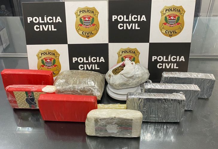 Jovem de 19 anos é presa em Jales com mais de 7 kg de cocaína e skunk