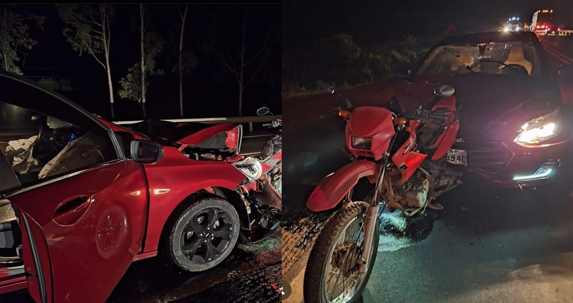 Moto é arrastada por 135 Metros e casal morre em acidente na BR-158 em MS