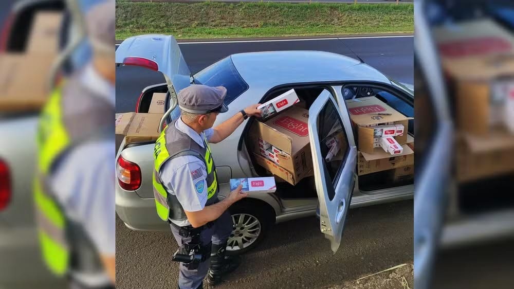 Polícia Militar Rodoviária apreende 750 pacotes de cigarros contrabandeados na Rodovia Euclides da Cunha