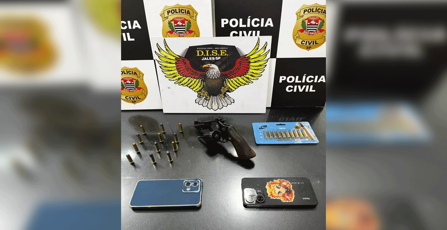 Dupla armada é presa em flagrante pela Polícia Civil em Jales