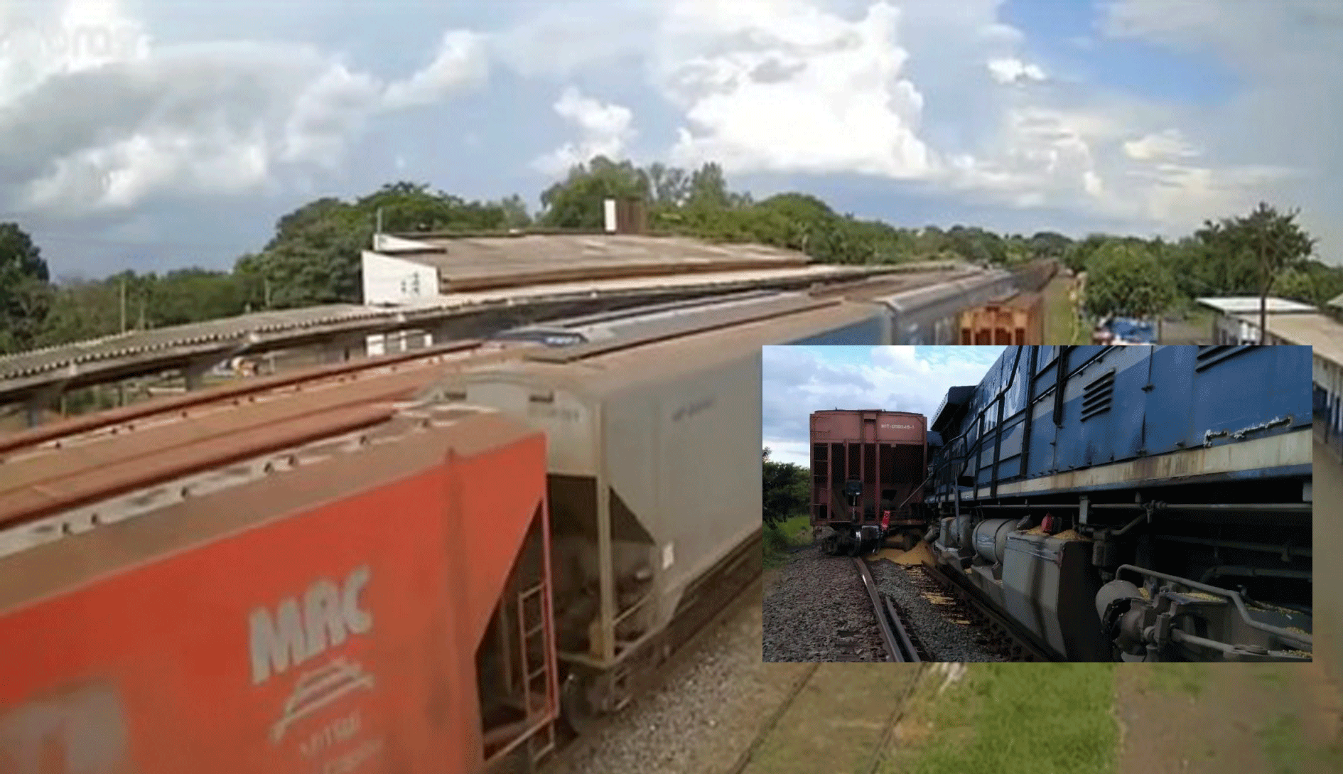 Vídeo registra colisão de trem da Rumo em Santa Fé do Sul; empresa apura causas do acidente