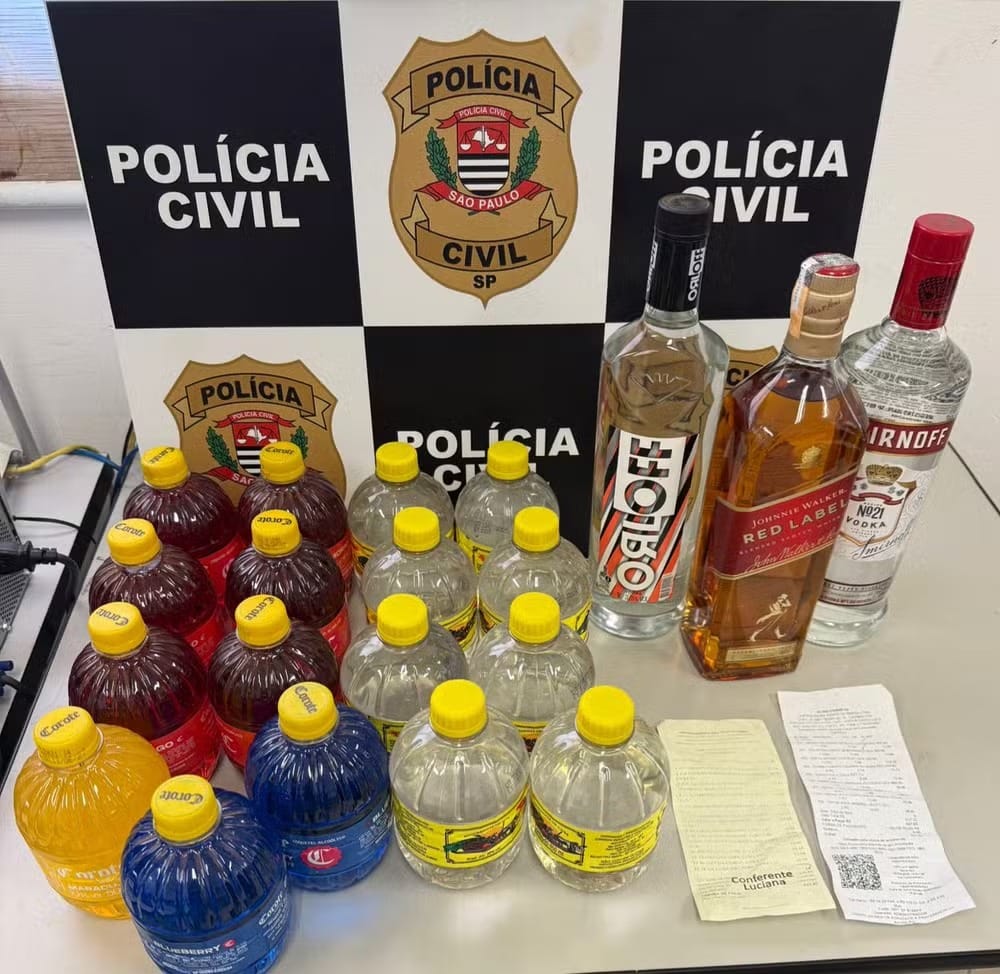 Polícia apreende bebidas suspeitas de conter metanol em Rio Preto; amostras seguem para perícia