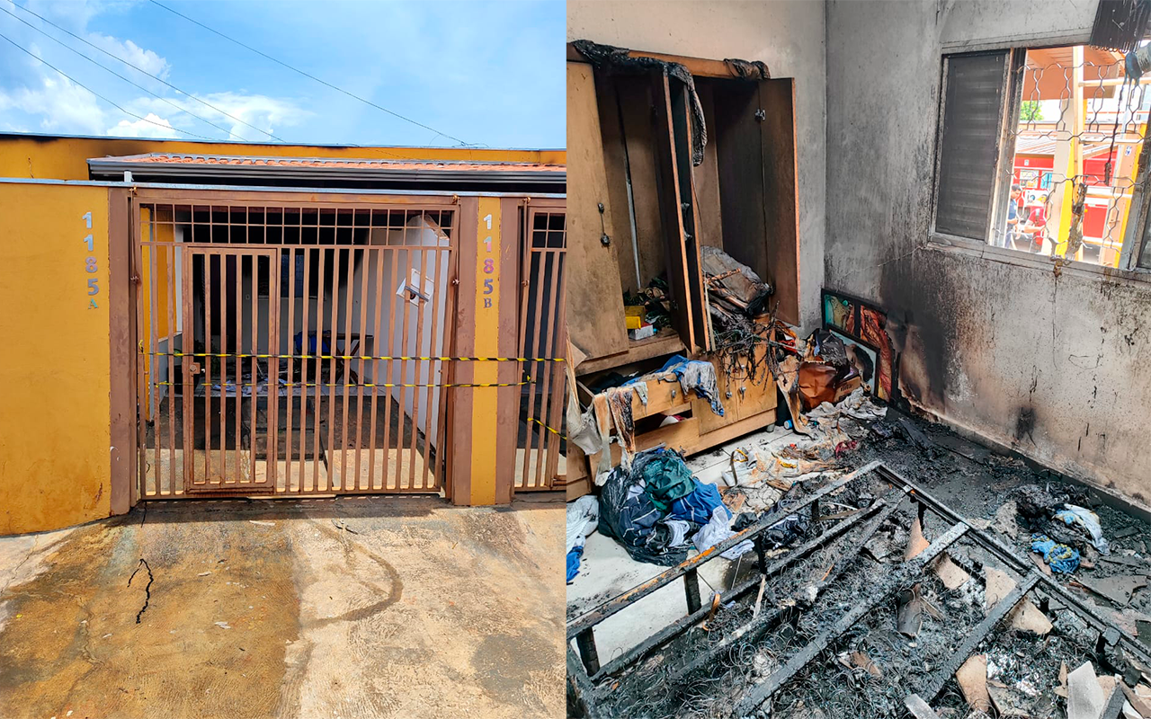 Briga entre casal termina em incêndio que destrói residência em Santa Fé do Sul