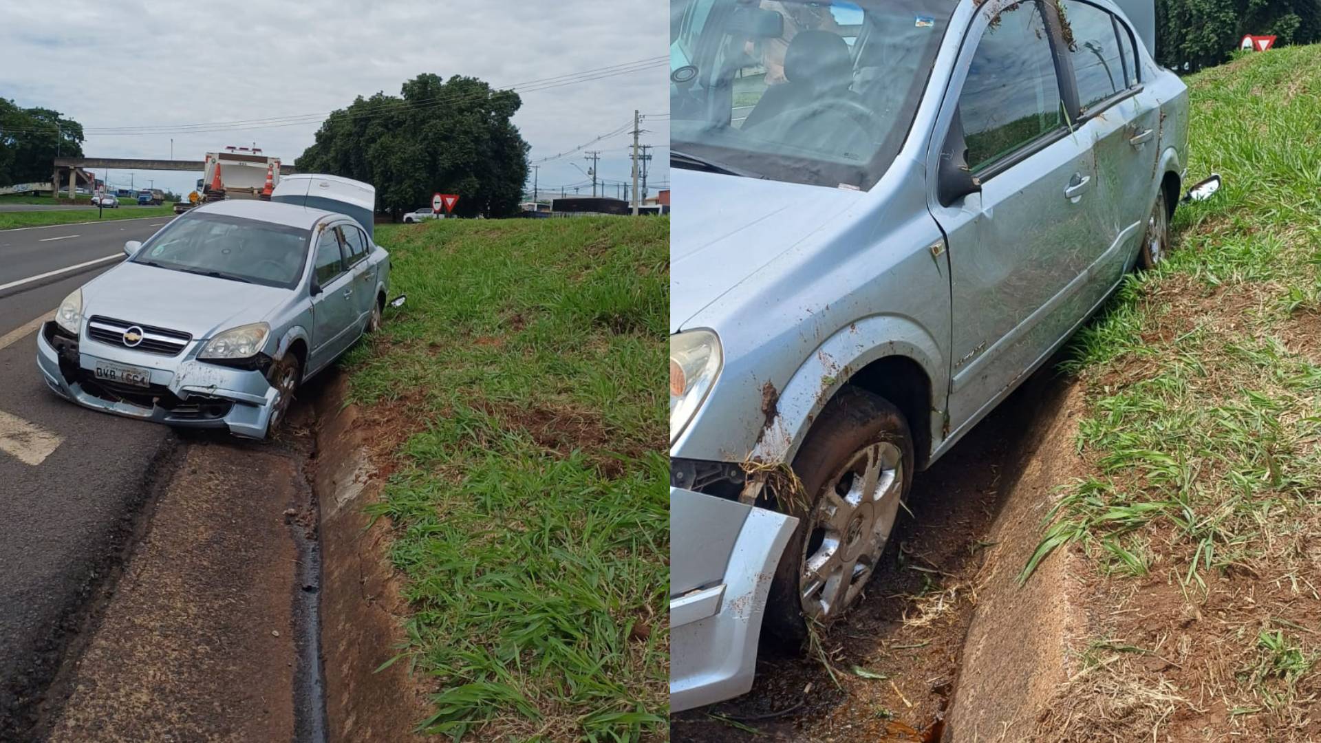 Pai e filho a caminho de férias em Rubinéia escapam ilesos de acidente na Rodovia Euclides da Cunha