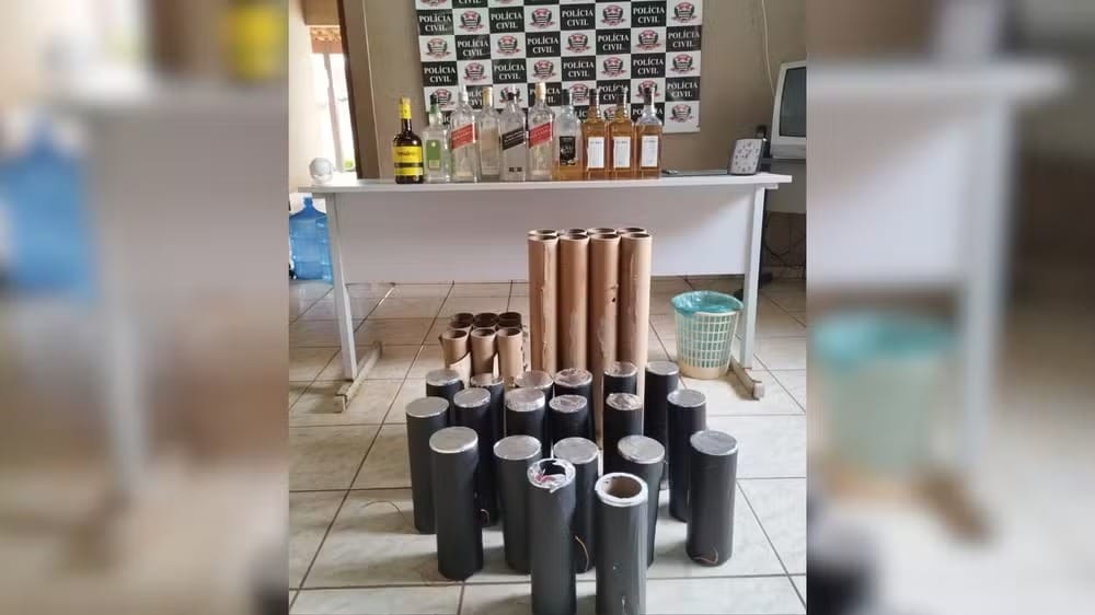Polícia apreende bebidas suspeitas de falsificação e fogos indoor em Santa Salete