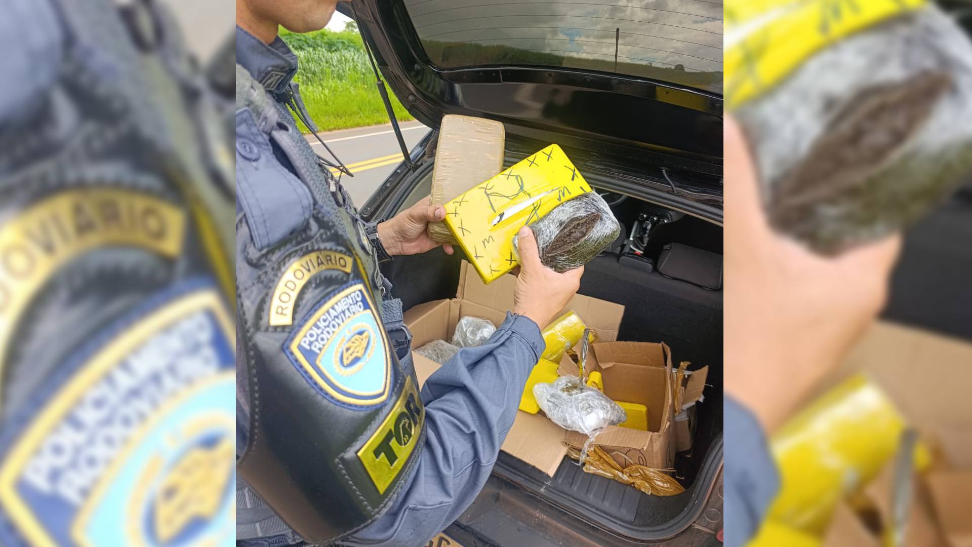 Casal é preso com quase 28 kg de drogas após perseguição em rodovia da região