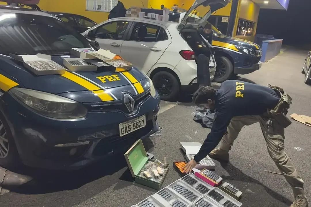 PRF apreende anabolizantes e medicamentos contrabandeados na BR-153 em José Bonifácio