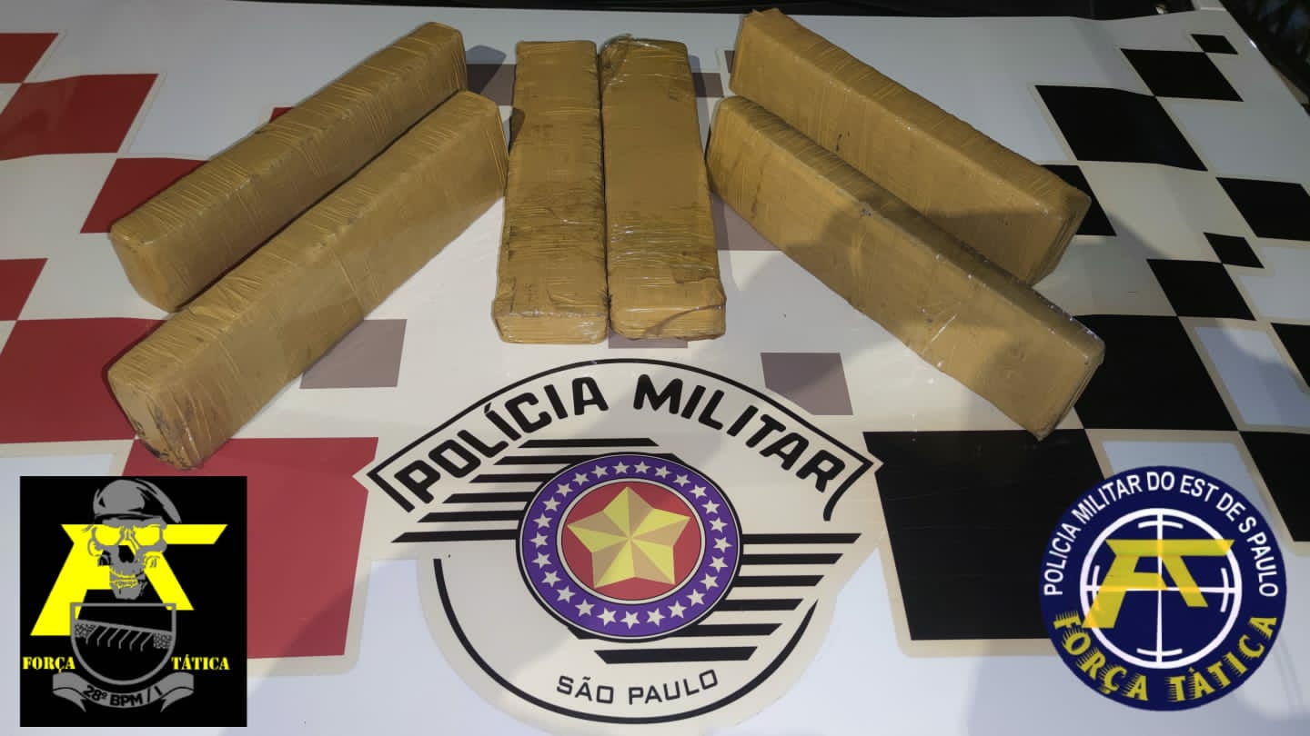 Mais de 6 kg de maconha são apreendidos em ônibus e passageiro é preso em Andradina