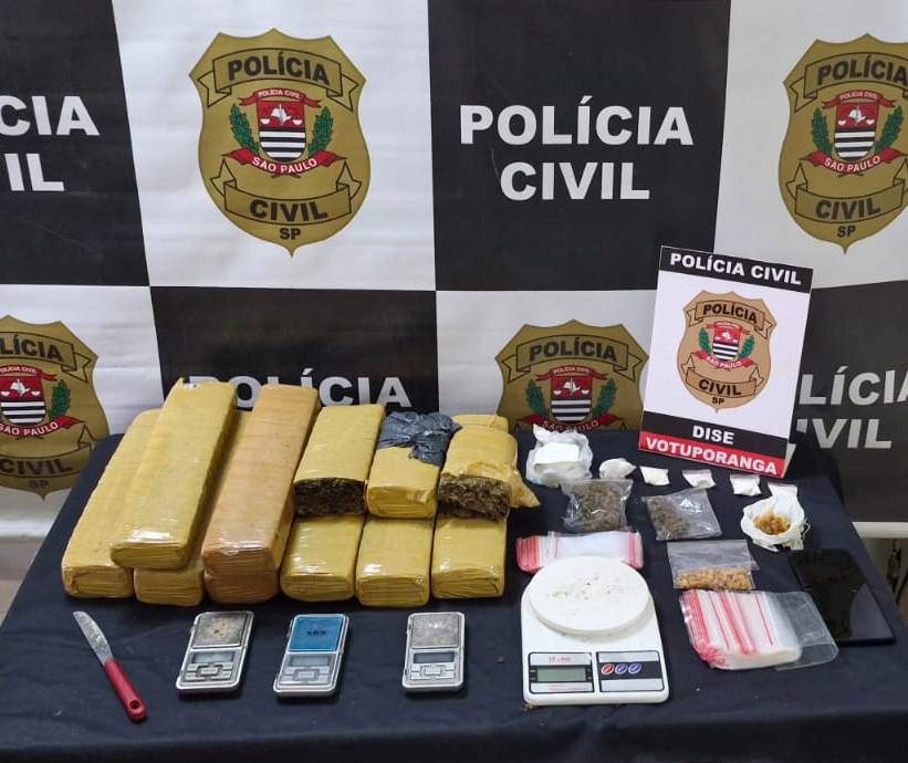 Jovem é preso com mais de 10 kg de drogas em Votuporanga durante operação da DISE