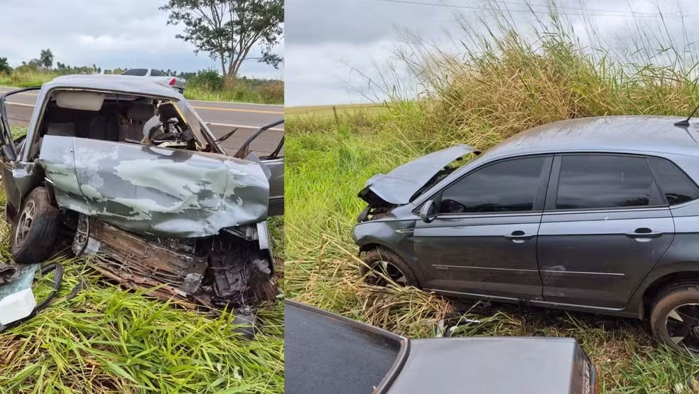 Homem morre e três ficam feridos após batida frontal em rodovia de Fernandópolis