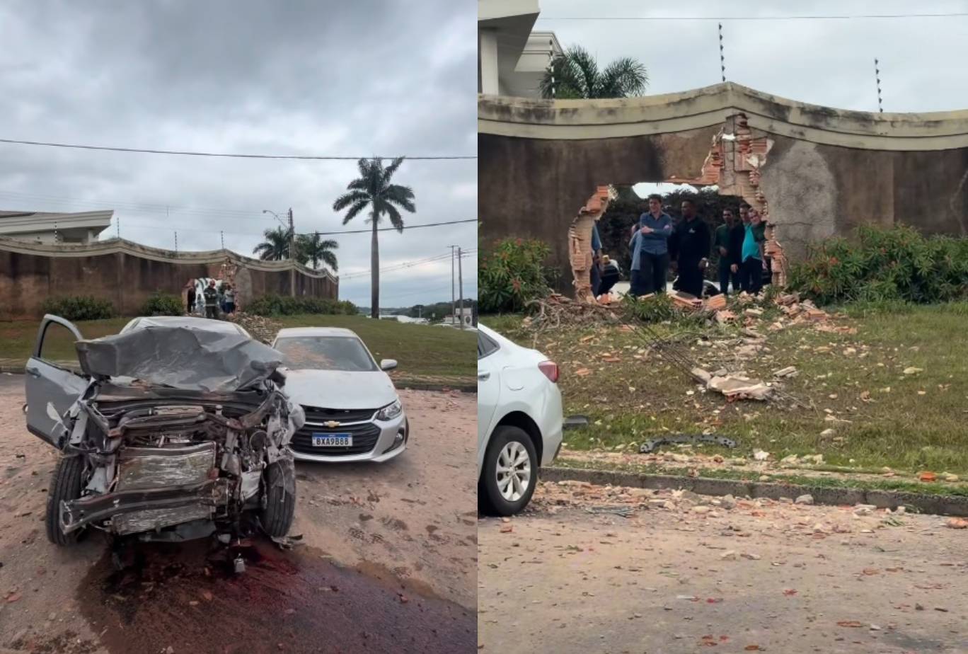 Mulher passa mal ao volante, invade condomínio e deixa três feridos em Rio Preto