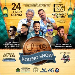 Santa Fé do Sul terá live com Matogrosso e Mathias em comemoração aos 73 anos da cidade