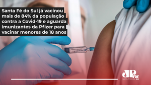 Santa Fé do Sul já vacinou mais de 84% da população contra a Covid-19 e irá iniciar vacinação dos adolescentes de 15 a 17 anos com comorbidades