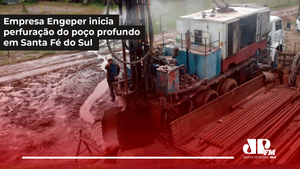Empresa Engeper inicia perfuração do poço profundo na sede do SAAE em Santa Fé do Sul