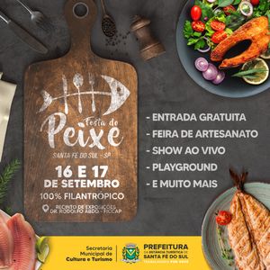 Santa Fé do Sul irá realizar Festa do Peixe no dia 16 e 17 de setembro