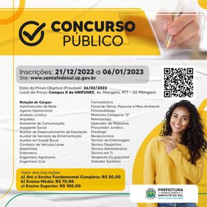 Estância Turística de Santa Fé do Sul abre inscrições para Concurso Público