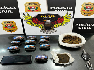 Delivery de drogas: Homem é preso em flagrante com haxixe e maconha em Jales