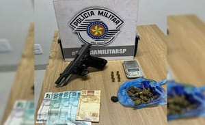 Polícia apreende jovem de 17 anos com arma e droga e Paranapuã