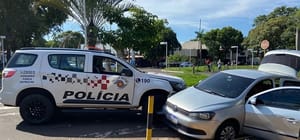 Adolescente é detido após fuga e colisão com viatura em Ilha Solteira