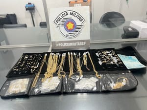 Após roubo a joalheria em Santa Fé do Sul, suspeito é preso em Rubineia com quase 200 joias