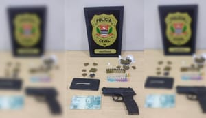 Dois homens são presos por tráfico de drogas e posse de munições em Andradina