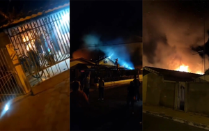 VÍDEO: Fogo atinge residências em Ilha Solteira, e mobiliza bombeiros e vizinhos
