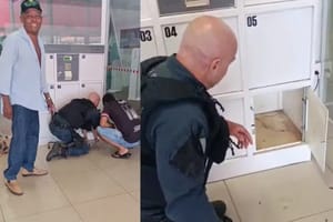 VÍDEO: Menino de 3 anos fica preso em armário de banco e é resgatado por bombeiros em Paranaíba (MS)