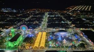 Acender das luzes marca abertura do 20º Sonho de Natal em Santa Fé do Sul
