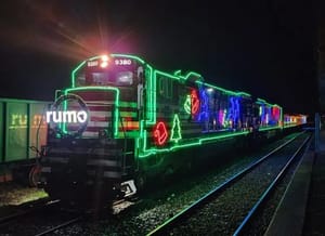 Trem iluminado “Rumo ao Natal” passa por Santa Fé do Sul nesta quarta-feira (3); veja programação completa