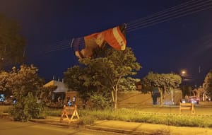 Paramotor atinge rede elétrica durante pouso e mobiliza equipes em Ilha Solteira