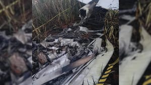 Avião cai e pega fogo em área rural de Altair; piloto morre carbonizado