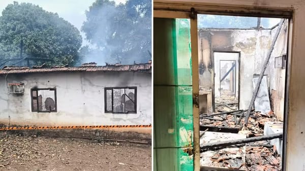 Raio atinge casa, causa incêndio e deixa casal de idosos desalojado em Magda