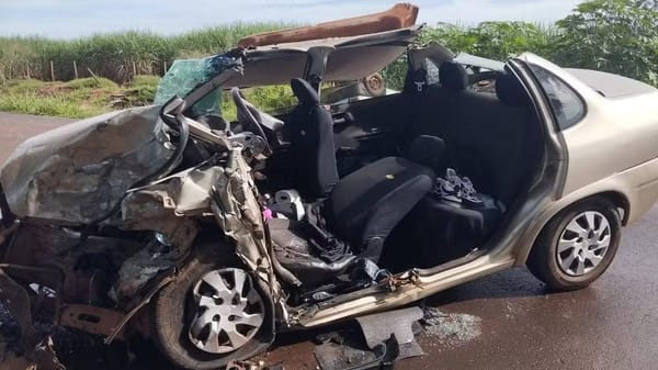 Colisão frontal entre carros deixa três mortos na vicinal entre Cardoso e Mira Estrela