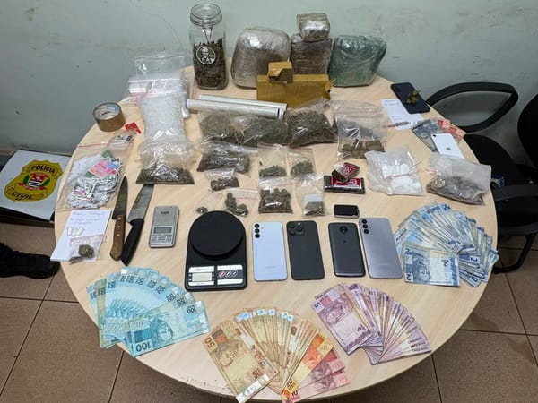 Homem é preso por tráfico de drogas em Ilha Solteira com mais de 4,5 kg de entorpecentes